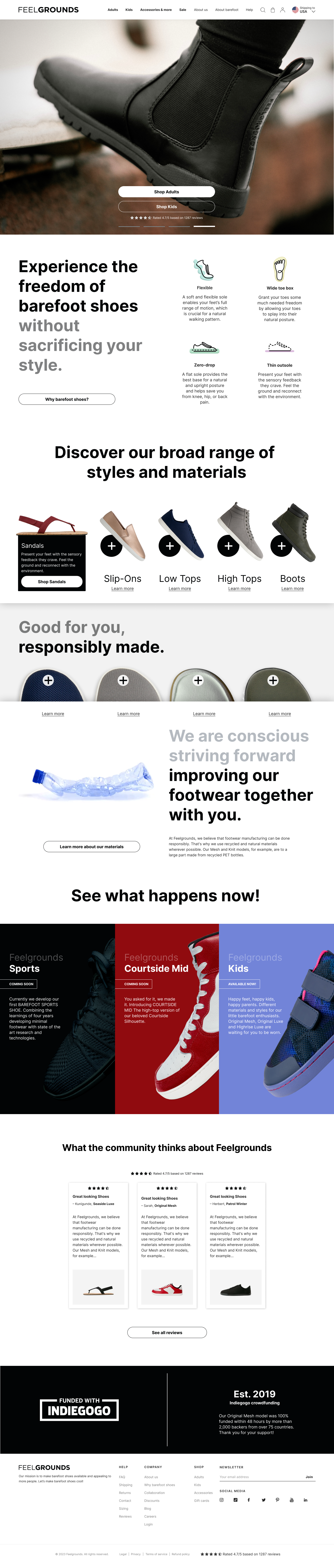 Feelgrounds Homepage Final Design